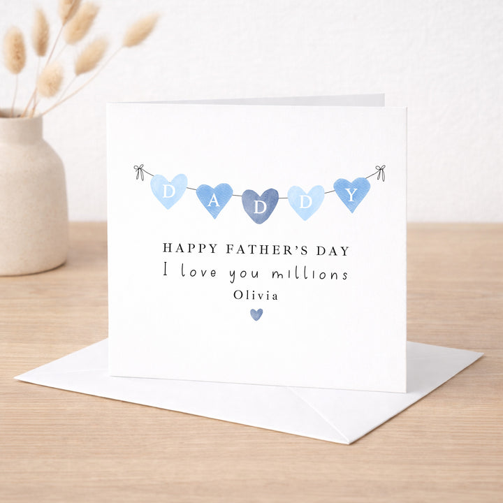 Personalised Blue Banner Happy Father&