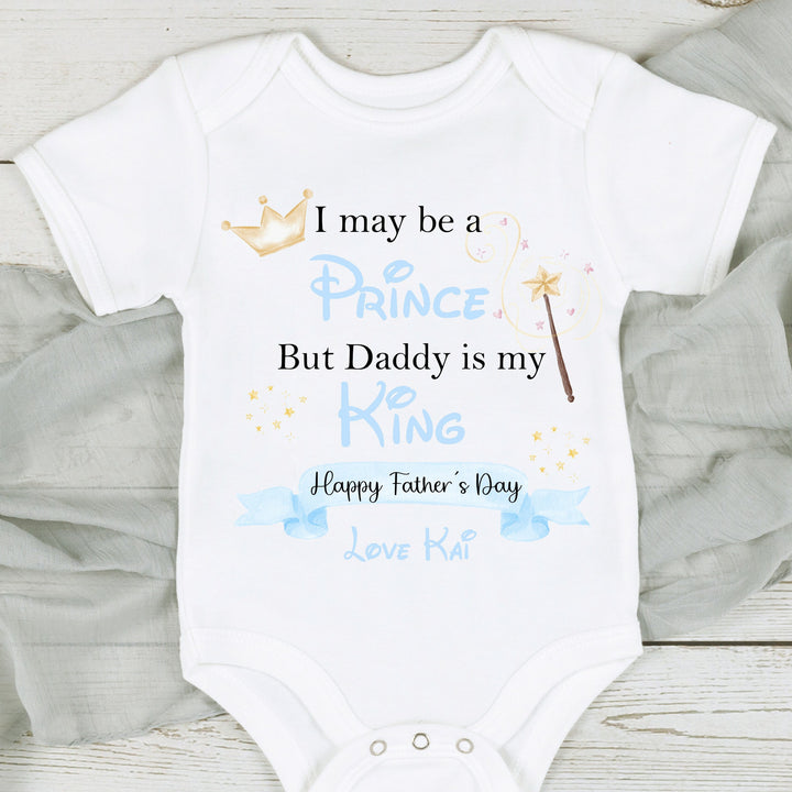 Blue Dad is my King Father's Day Babygrow/Vest