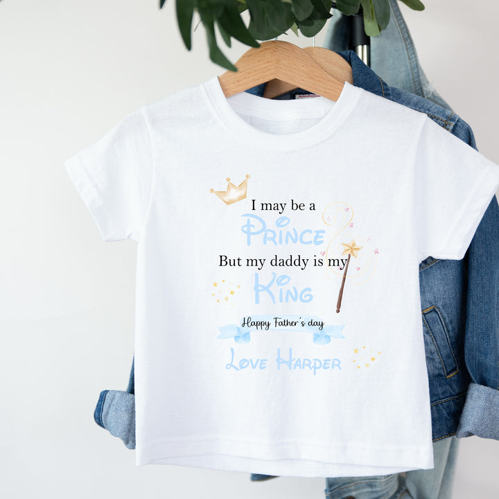 My Daddy Is My King Blue Father's Day T-shirt