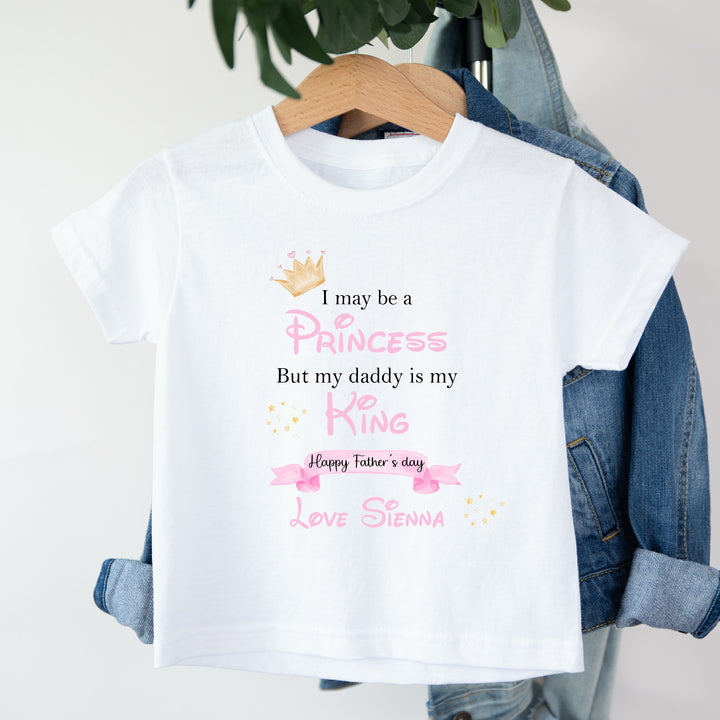 My Daddy Is My King Pink Father's Day T-shirt