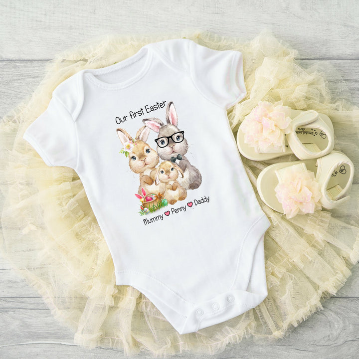 Our First Easter Bunny Family Babygrow/Baby Vest