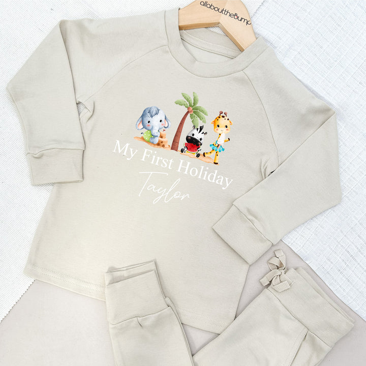 My First Holiday Animals Lightweight Cotton Tracksuit