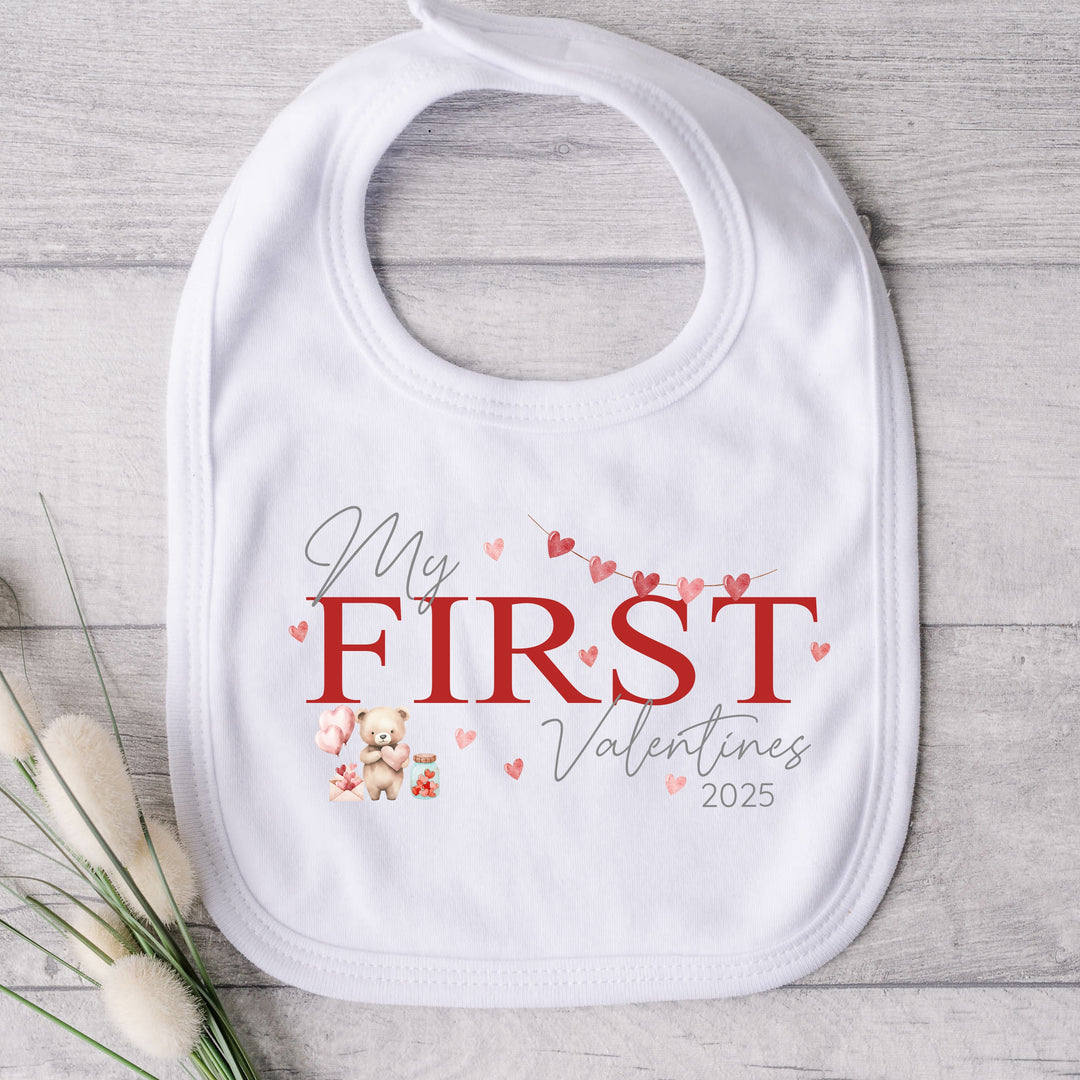 Personalised Red My First Valentines Day Babygrow/Vest