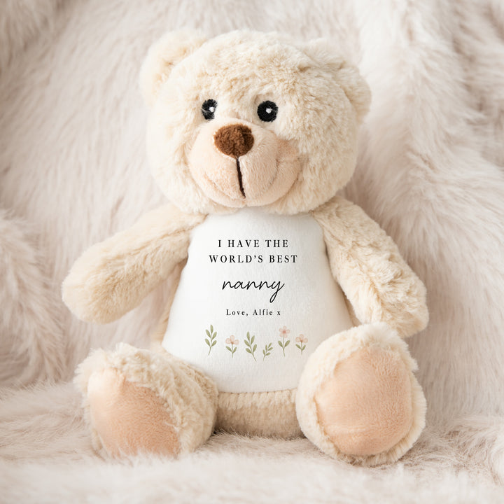 Personalised I Have The World's Best Nanny Mother's Day Teddy