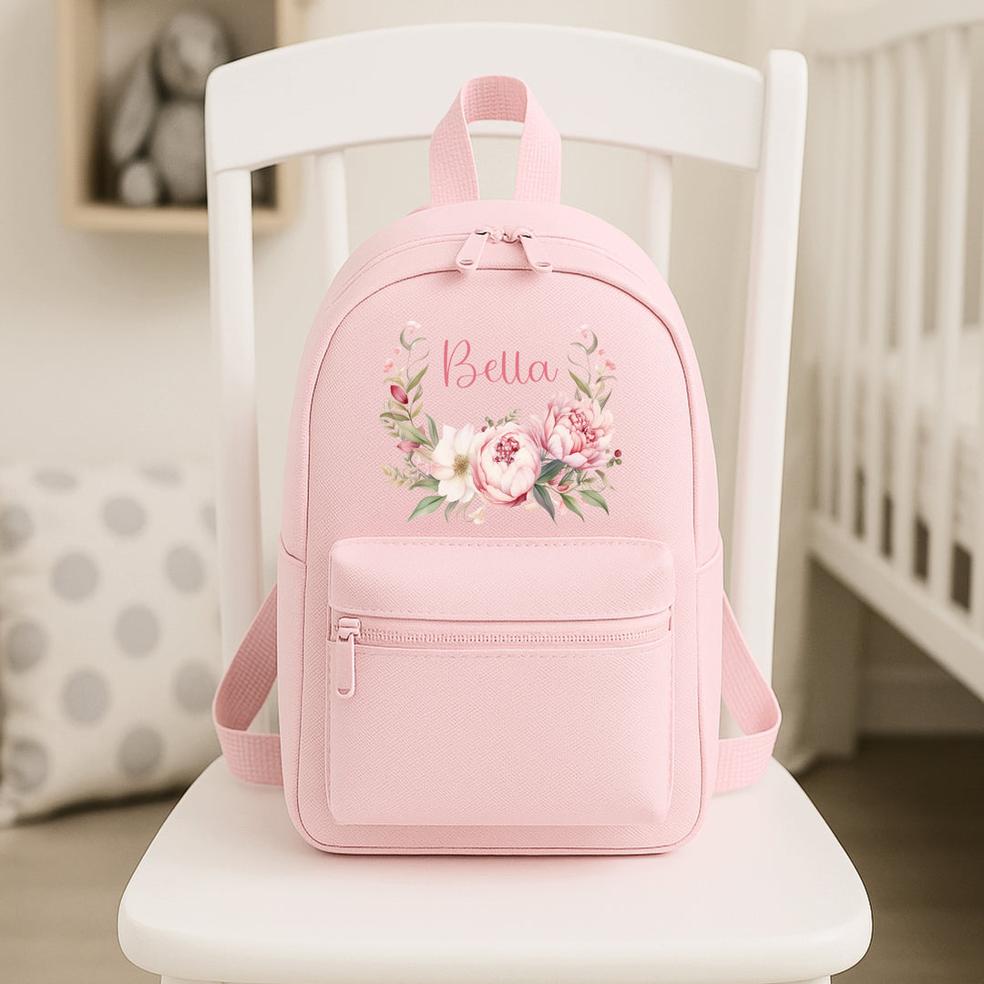 Personalised Floral Wreath Backpack