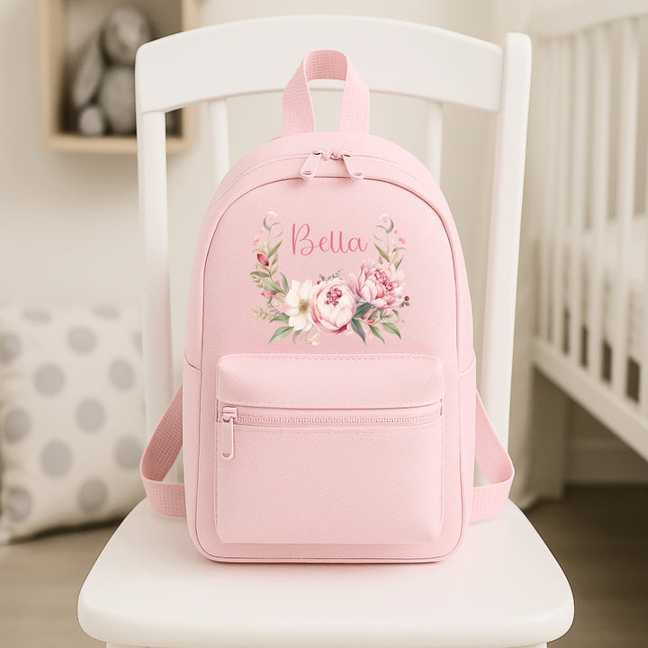 Personalised Floral Wreath Backpack