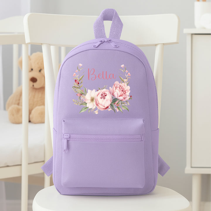 Personalised Floral Wreath Backpack