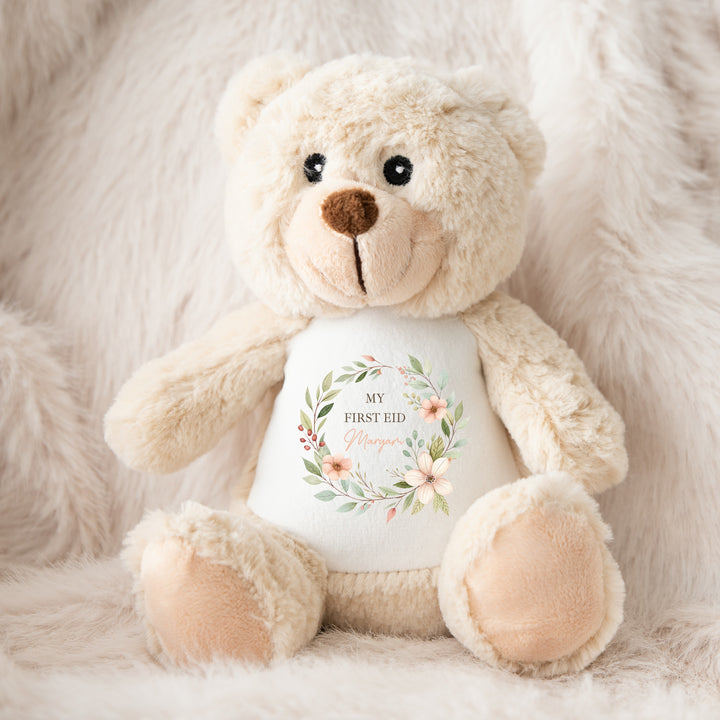 Personalised Floral Wreath My First Eid Teddy