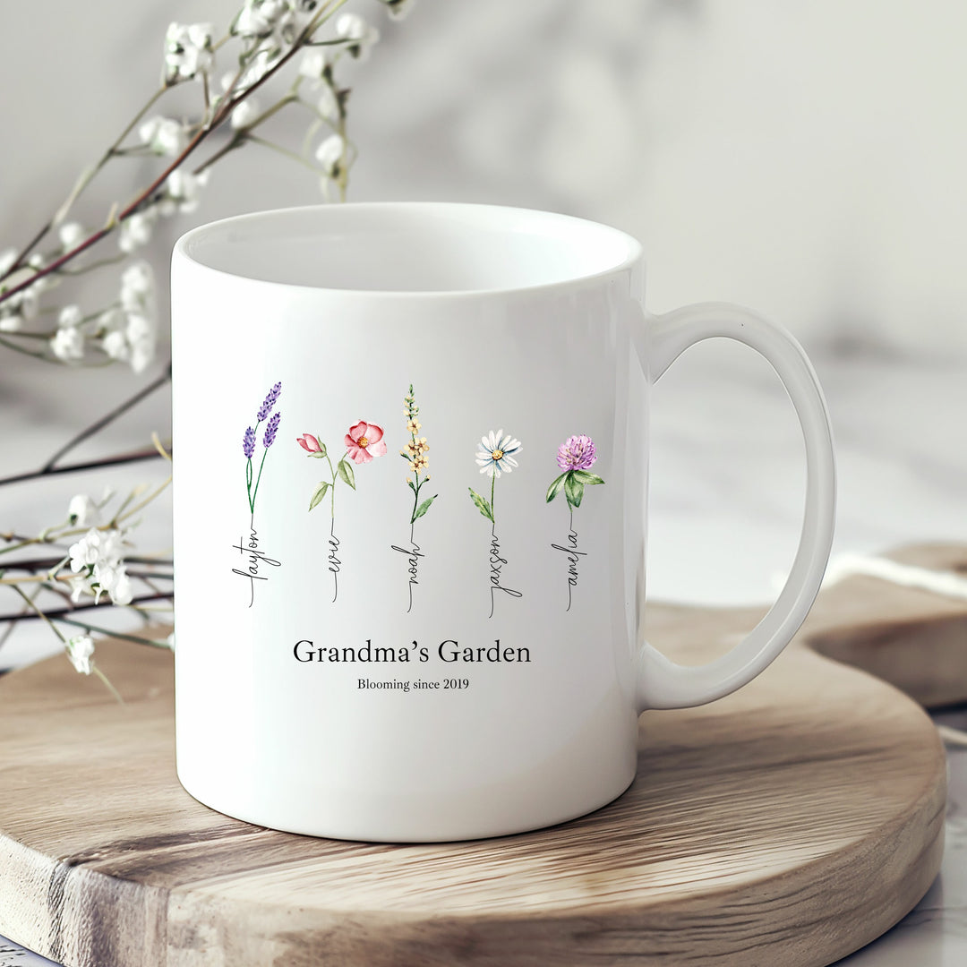 Personalised Flowers Garden Mug