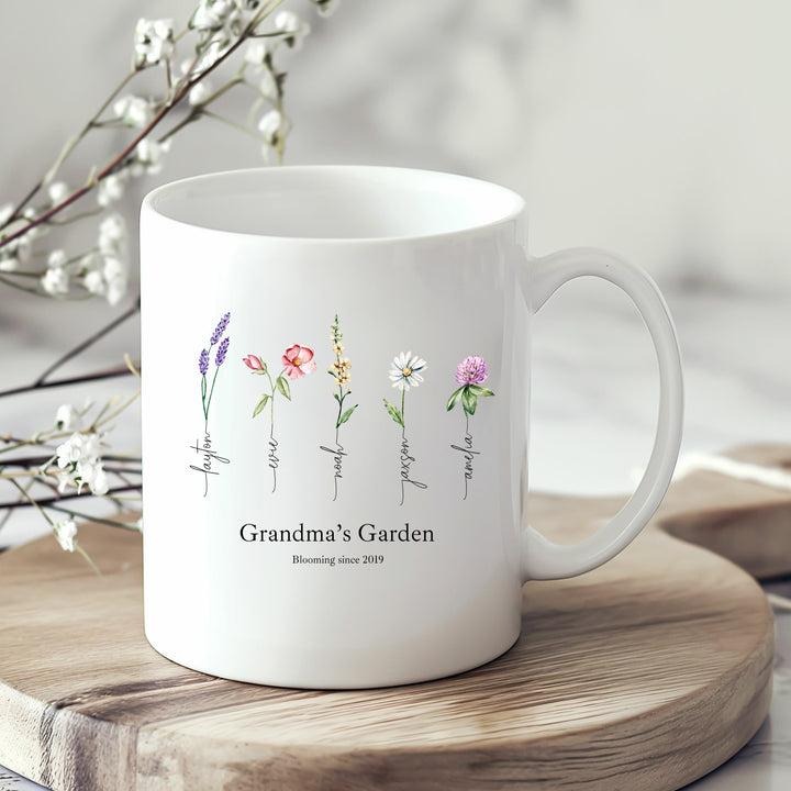 Personalised Flowers Garden Mug