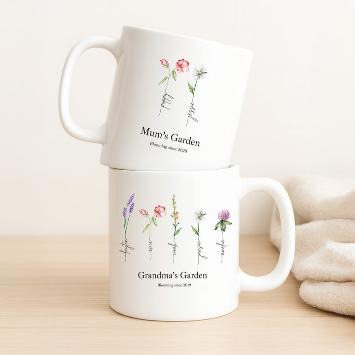 Personalised Flowers Garden Mug