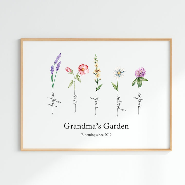 Personalised Grandma's Garden Mother's Day Poster