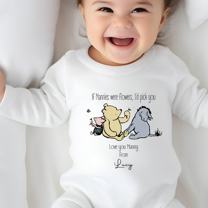 Personalised If Nannies Were Flowers I'd Pick You Babygrow/Vest