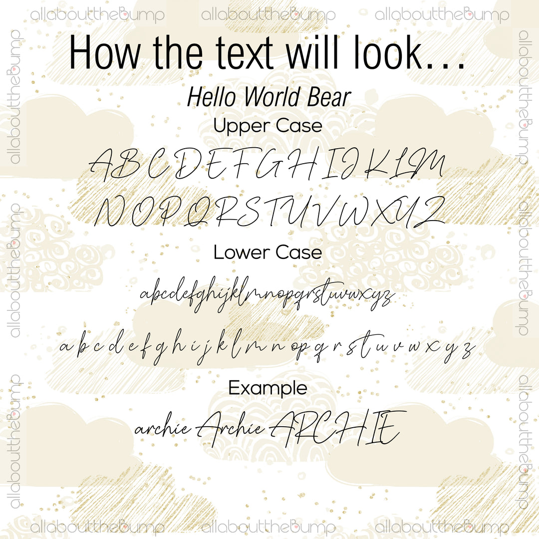 Personalised Unisex Beige Hello World Clothing Hamper Sets