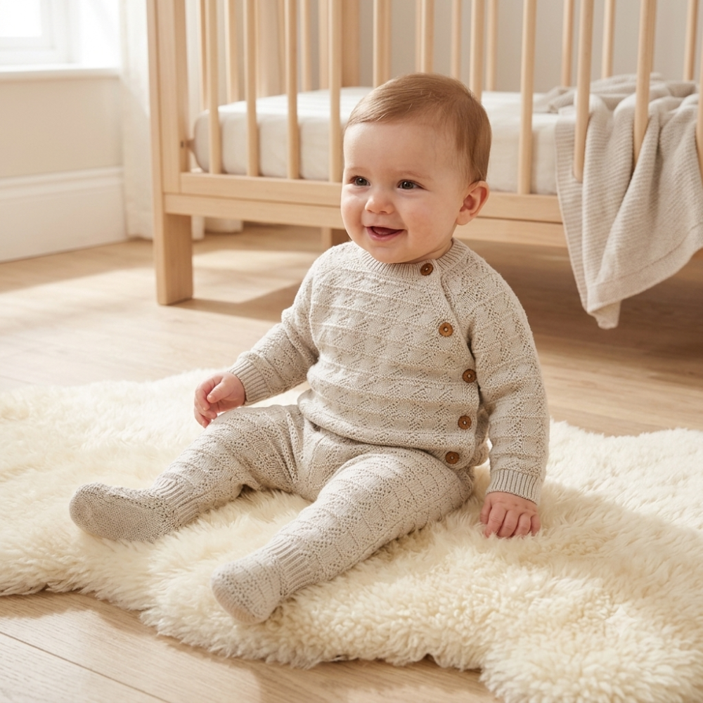 Baby Boys Knitted 2 Piece Outfit