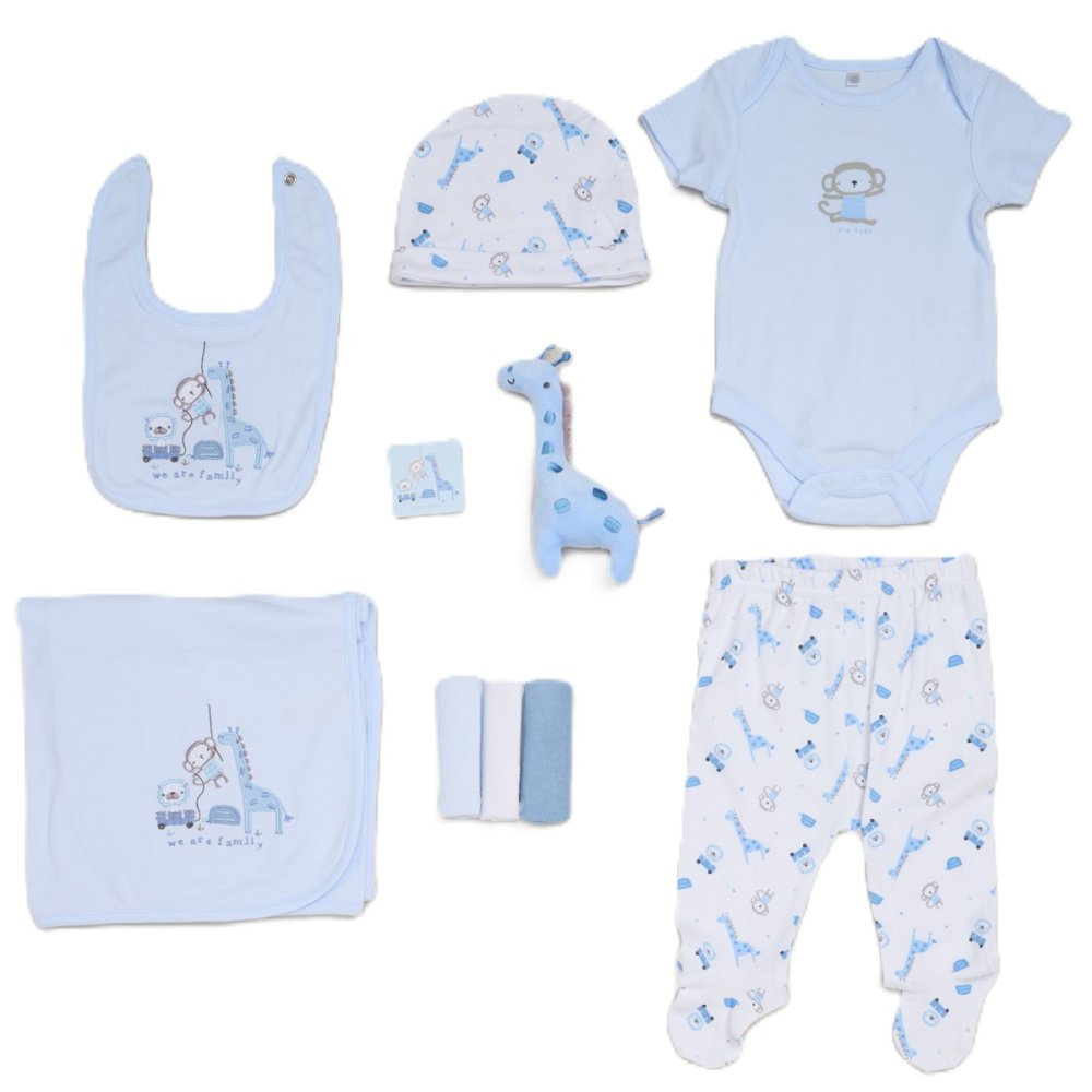 Boys Blue Animals Luxury Gift Hamper Set