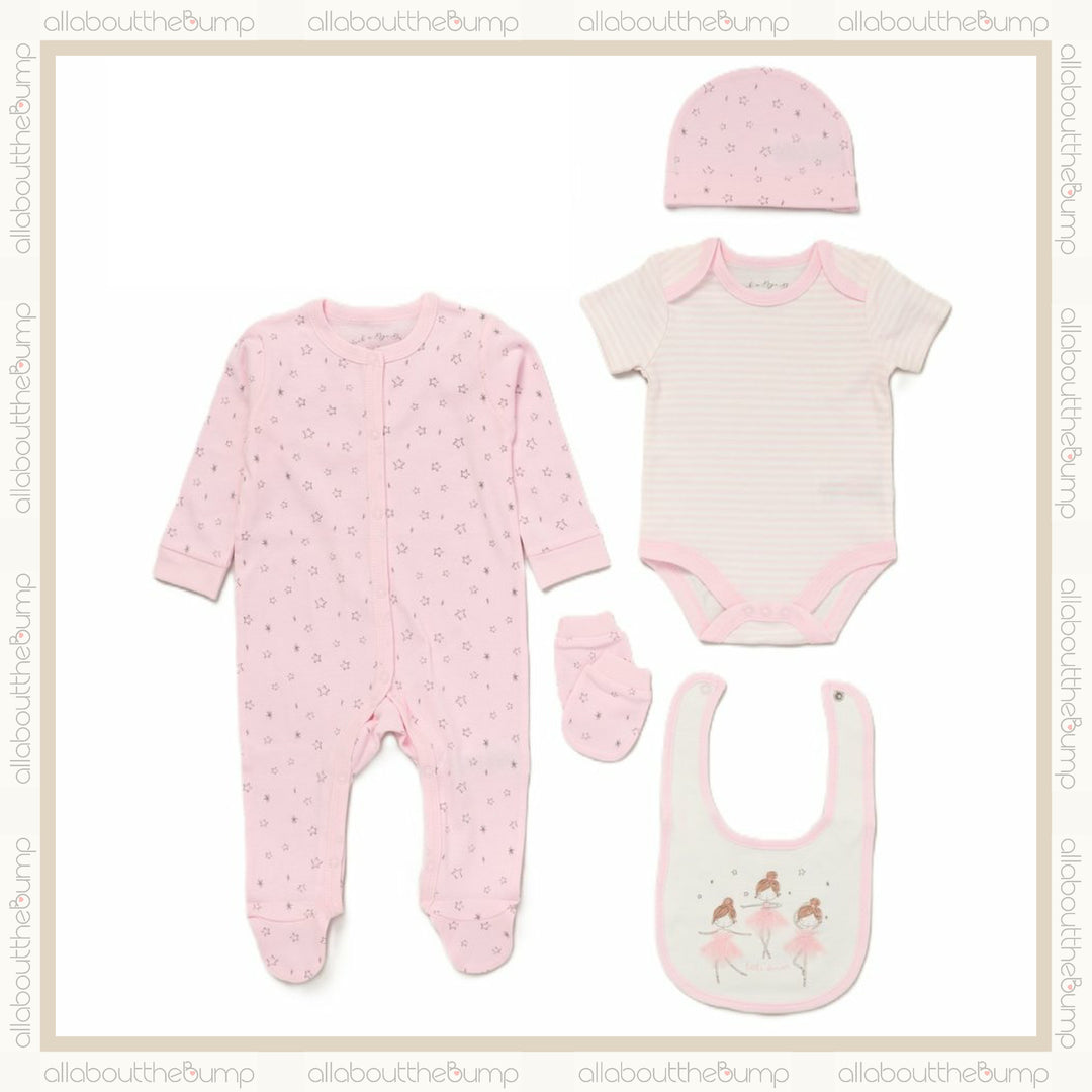 Girls Pink Star Ballerina Hamper Set