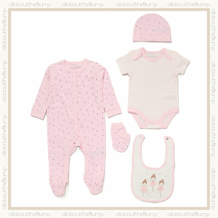 Girls Pink Star Ballerina Hamper Set