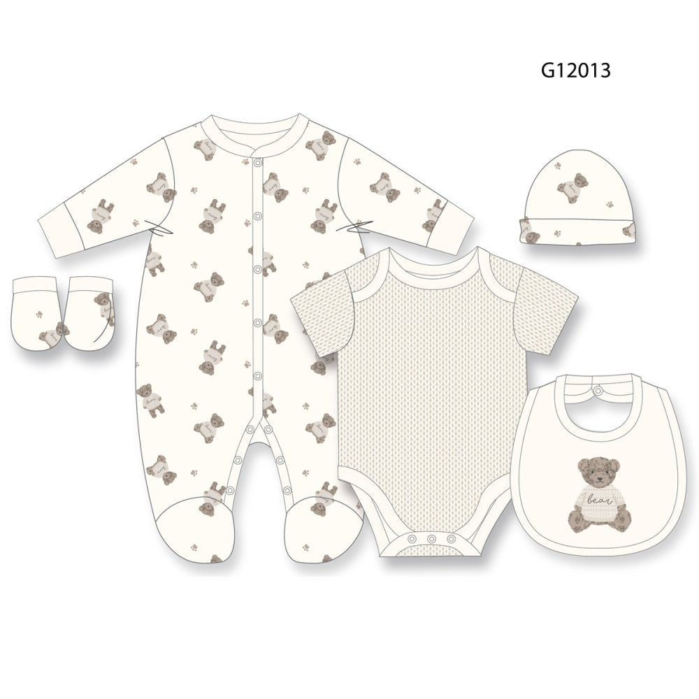 Unisex Beige Bear & Teddy Gift Hamper Set