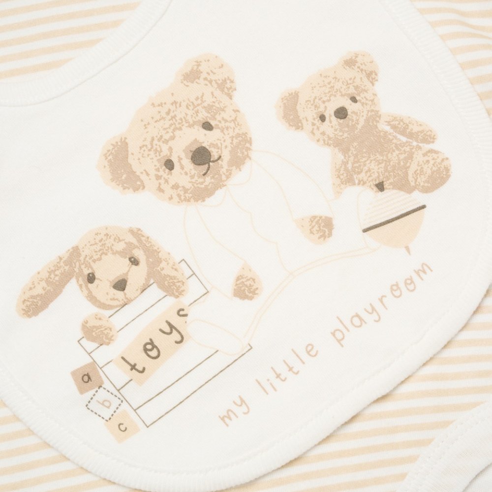 Unisex Beige Teddy Bear & Comforter Gift Hamper