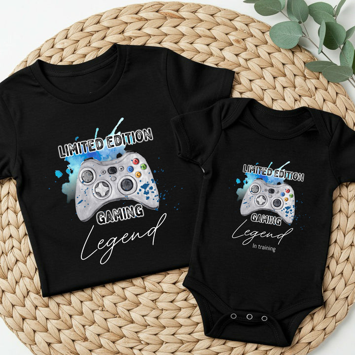 Gaming Legend & In Training Matching T-shirt & Vest