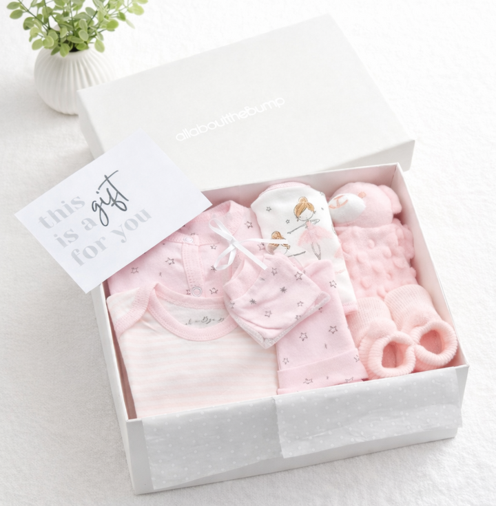 Girls Pink Star Ballerina and Comforter Hamper Set