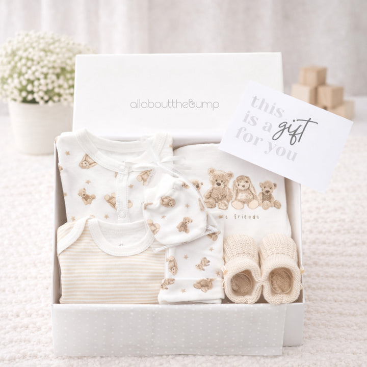 Unisex Beige Teddy Bear Gift Hamper