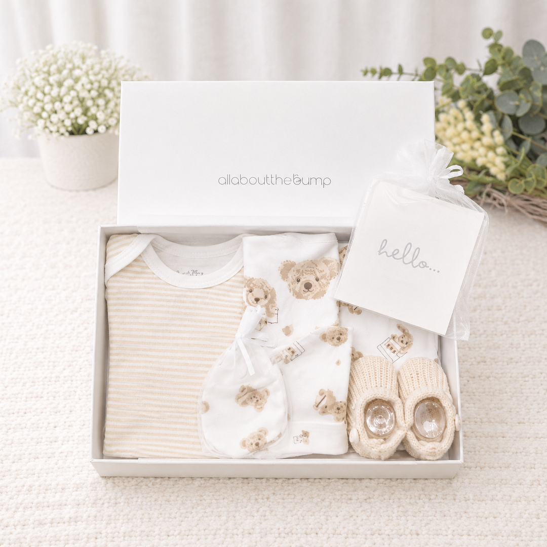 Unisex Beige Teddy Bear Gift Hamper