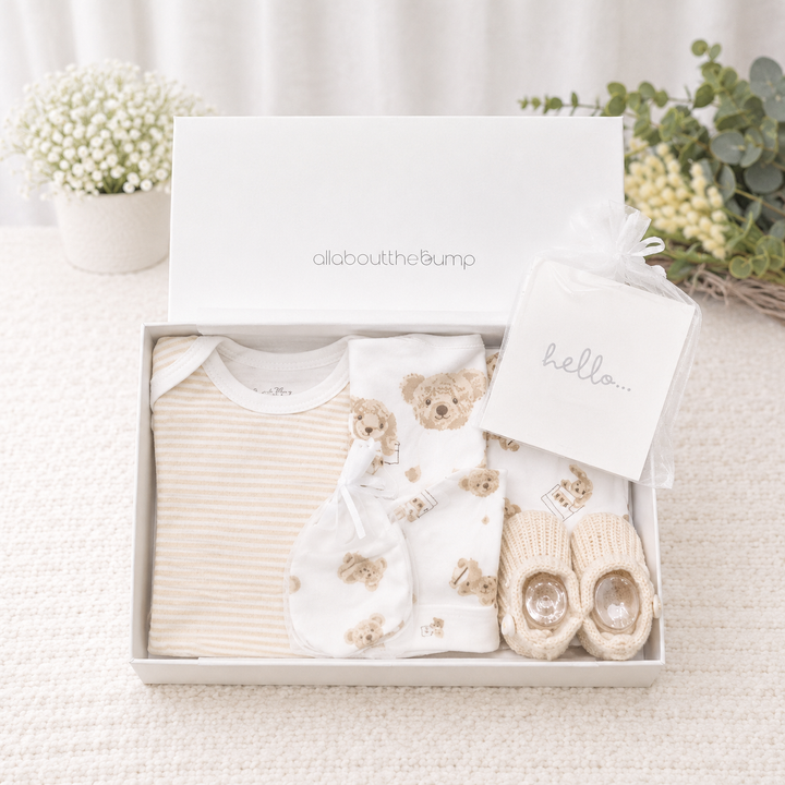 Unisex Beige Teddy Bear Gift Hamper