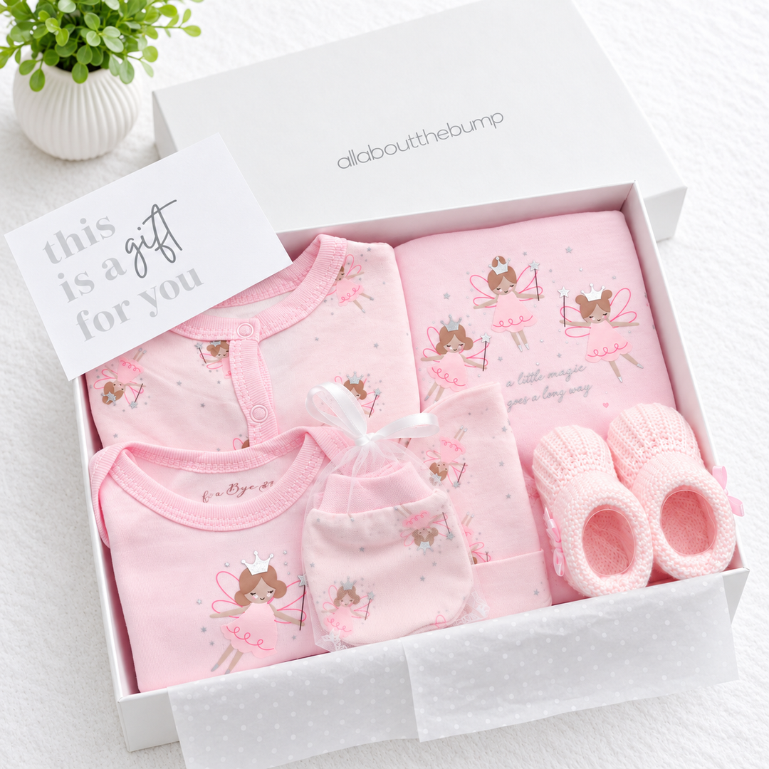 Girls Pink Fairies Baby Hamper