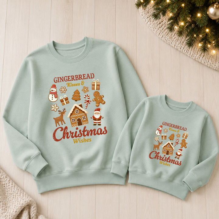 Family Matching Gingerbread Wishes Christmas Jumper