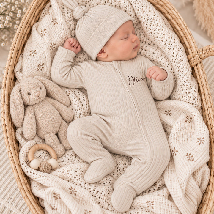 Personalised Script Name Ribbed Coming Home Outfits