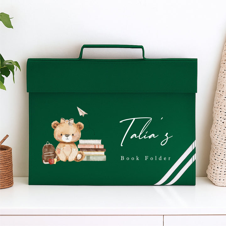 Personalised Teddy Girls Bookbag