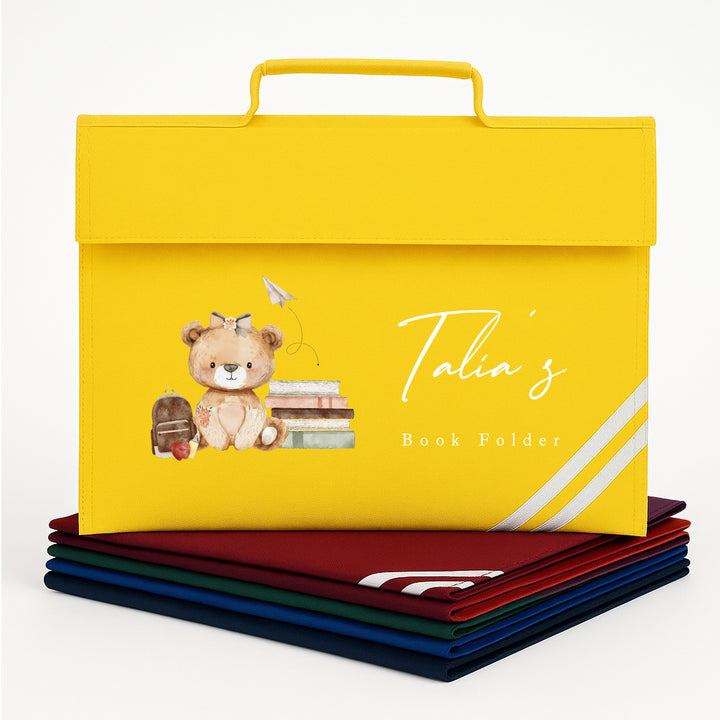 Personalised Teddy Girls Bookbag