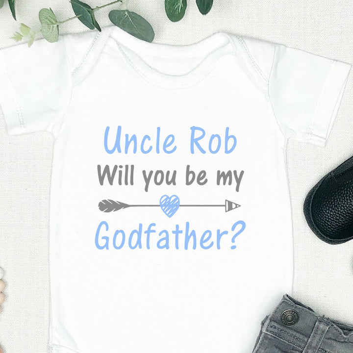 Will you be my Godfather? Proposal Announcement Baby Vest