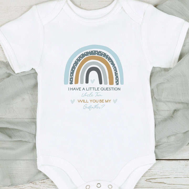 Will you be my Godfather? Proposal Announcement Baby Vest