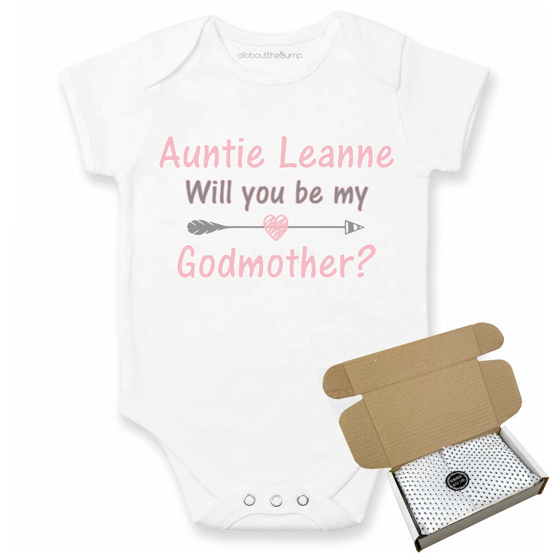 This baby announcement vest can be brought in a box lined with tissue paper