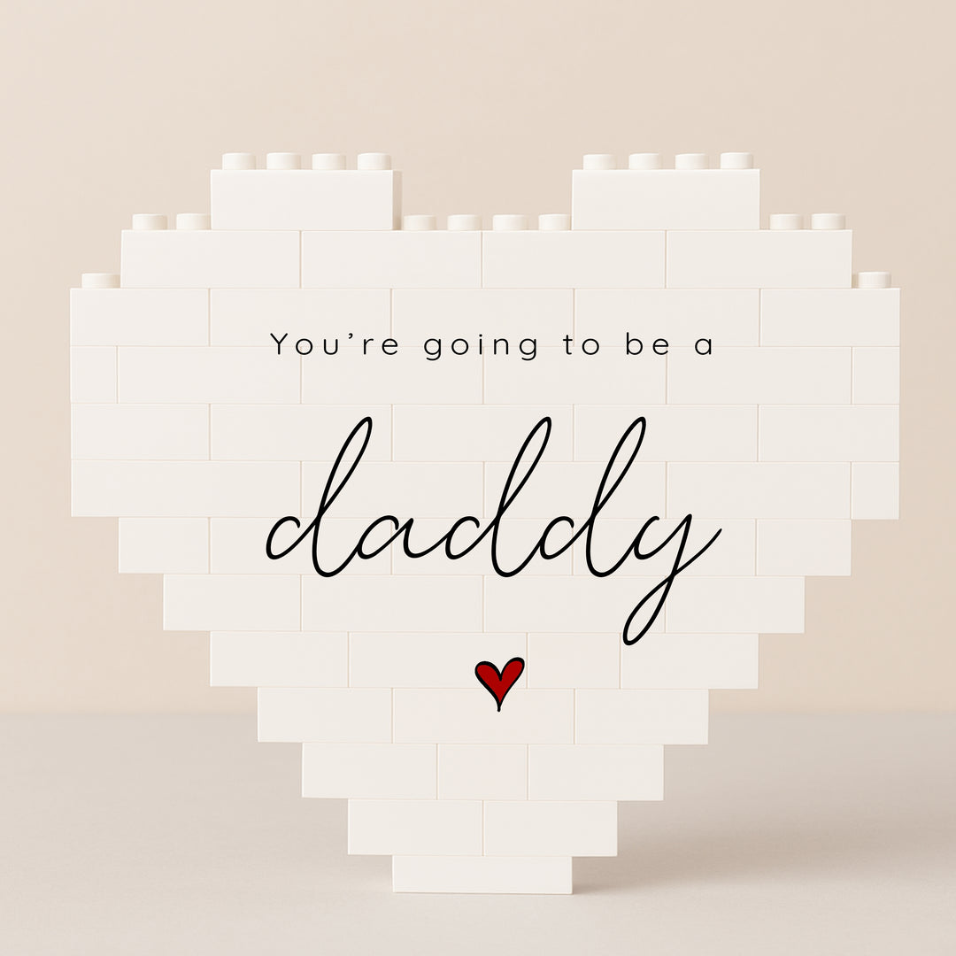 Personalised You're Going To Be a Daddy Double Sided Lego Block
