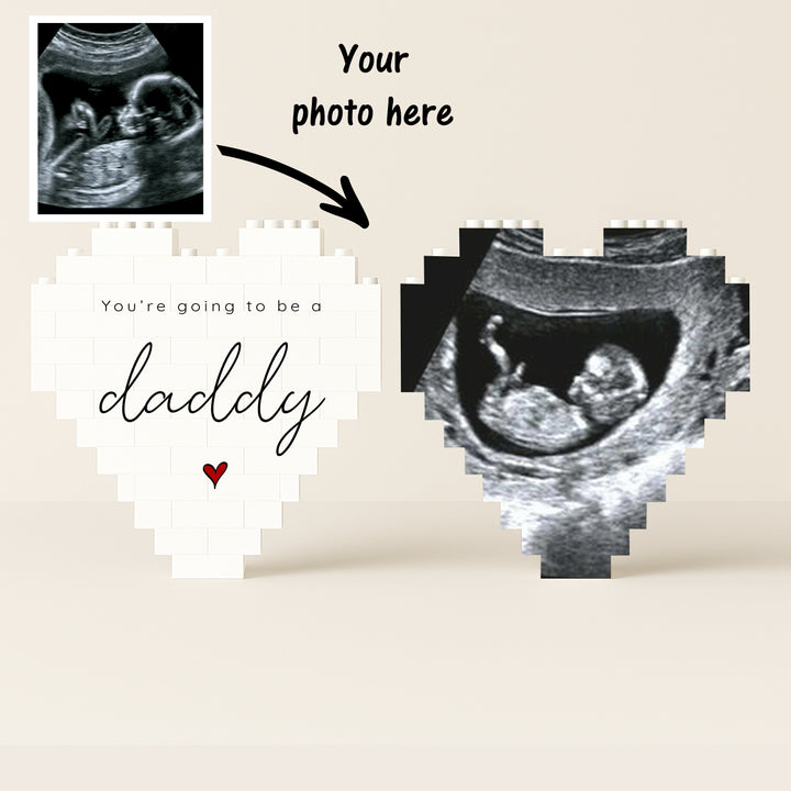 Personalised You're Going To Be a Daddy Double Sided Lego Block