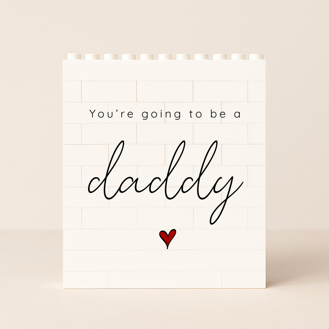 Personalised You're Going To Be a Daddy Double Sided Lego Block