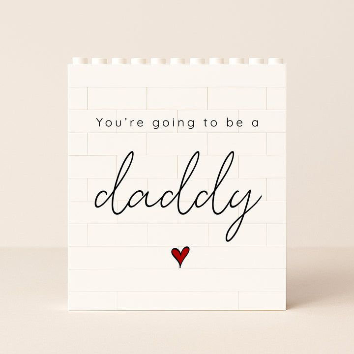 Personalised You're Going To Be a Daddy Double Sided Lego Block
