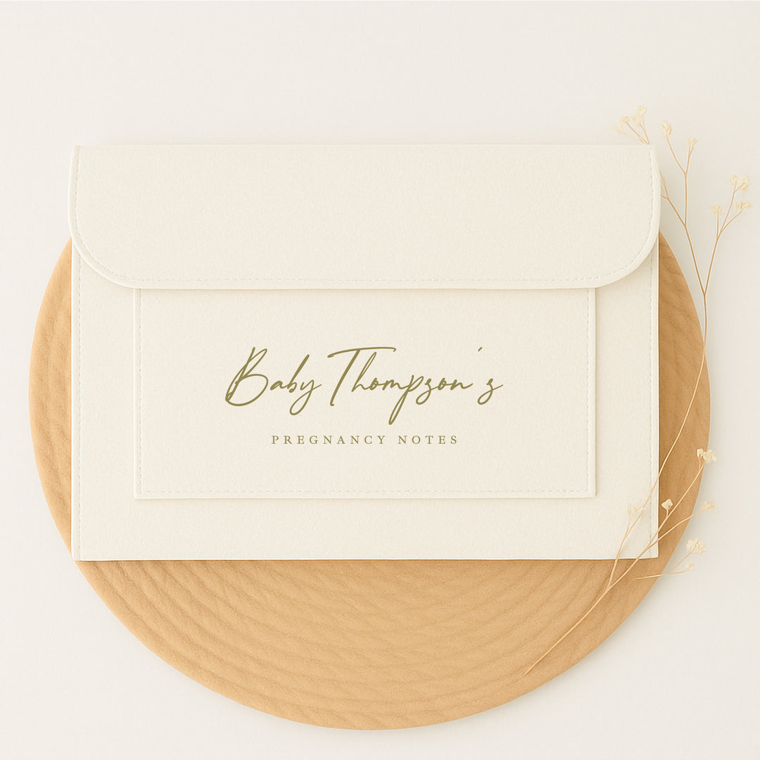 Personalised Gold Name Pregnancy/Maternity Notes Baby Folder