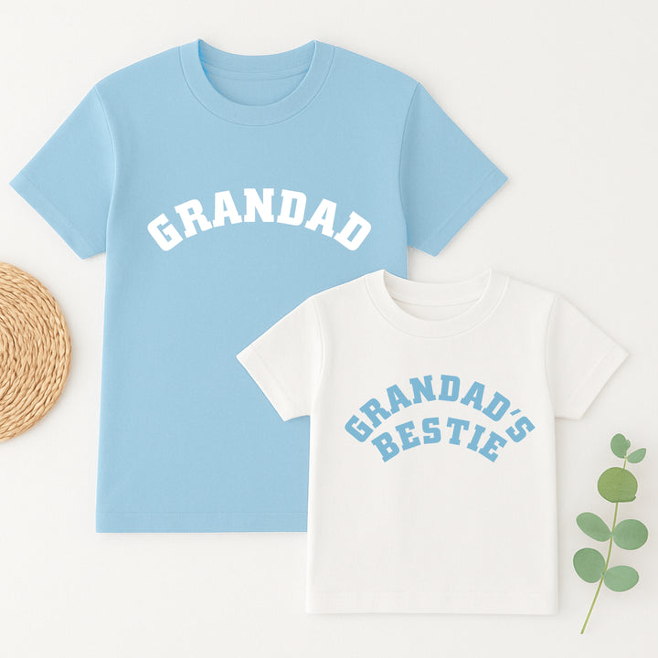 Grandad's Bestie Blue Matching Outfits