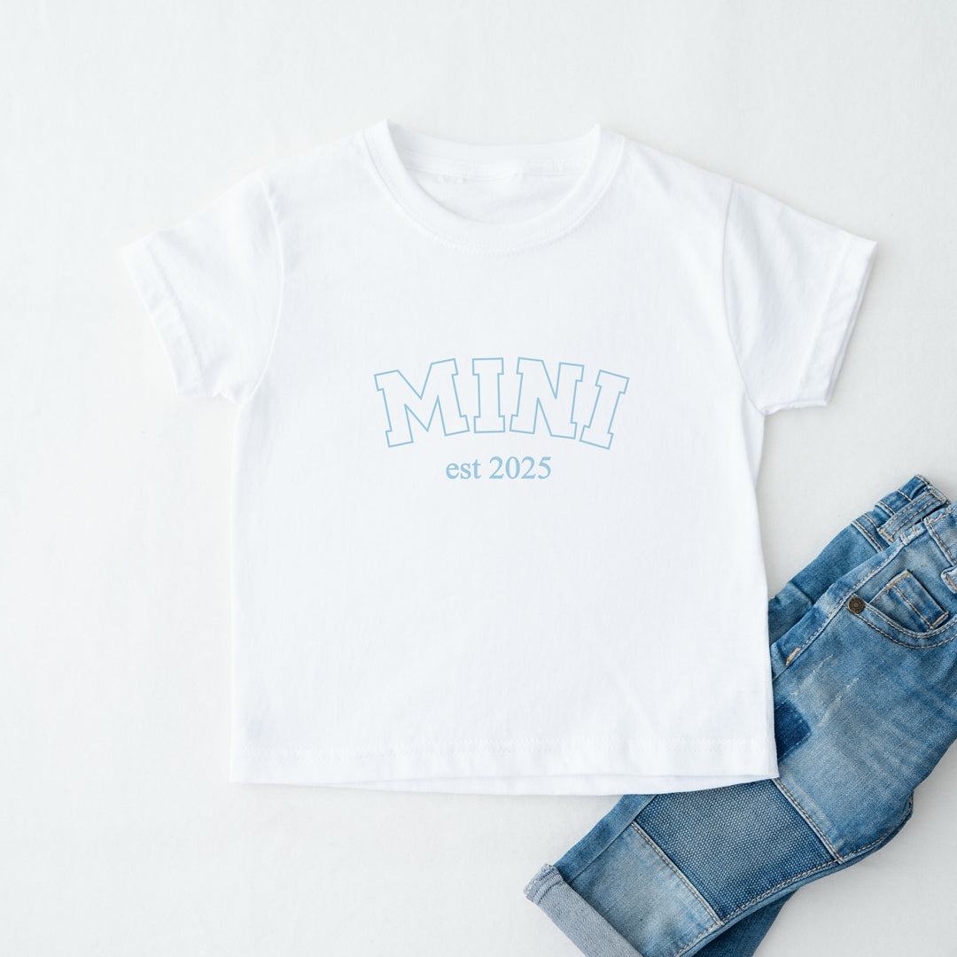 Personalised Grandad and Mini Est Blue Matching Outfits