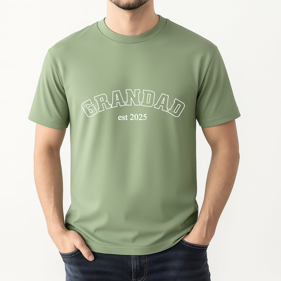 Personalised Grandad and Mini Est Sage Green Matching Outfits