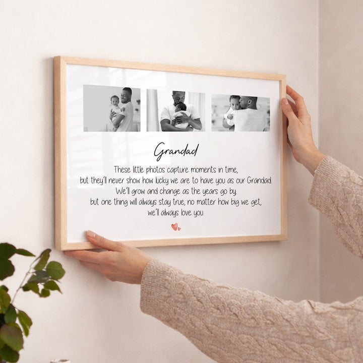 Personalised Photo Grandad We'll Always Love You Poster