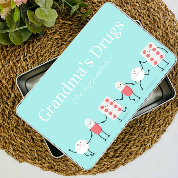 Personalised Grandmas Pills Tin
