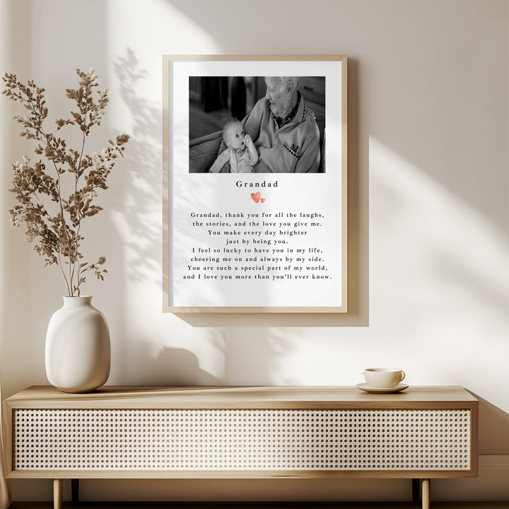Personalised Photo Grandad Poem Poster