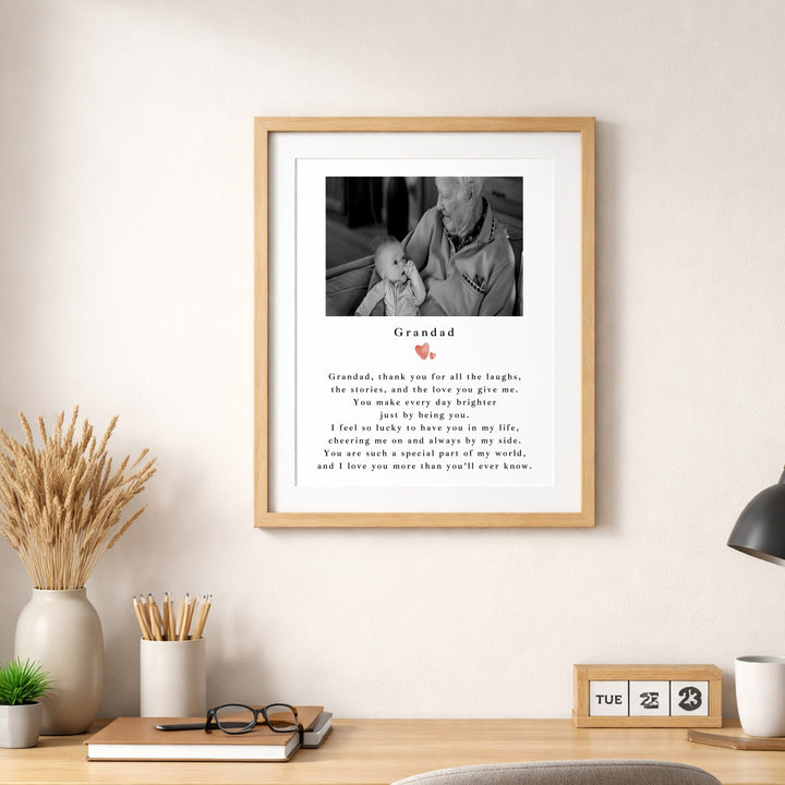 Personalised Photo Grandad Poem Poster