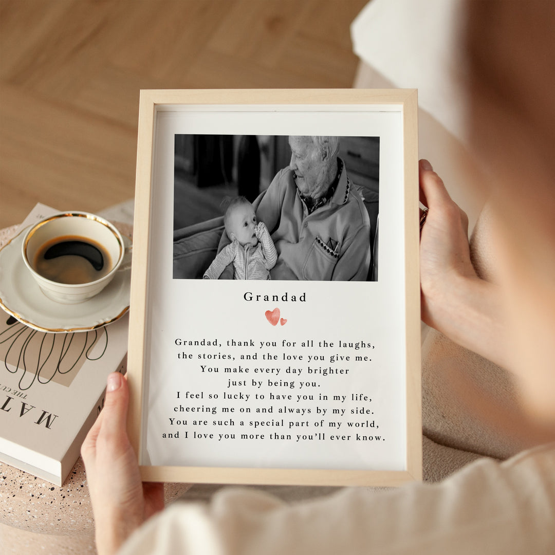 Personalised Photo Grandad Poem Poster